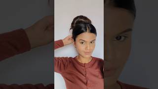 Cute high bun hairstyle #hairstyletutorial #shortsyoutube #exploreshorts #hairbun