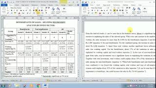 HOW TO WRITE THE INTERPRETATION FOR MULTIPLE REGRESSION ANALYSIS SPSS