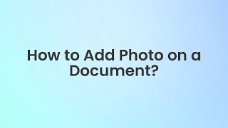 How to add Photo on a Document | Document Scanner