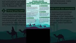 Orang yang diperbolehkan tidak puasa oleh Islam #shorts #ramadan #viral #puasaramadhan