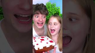 Left OR Right Minecraft Food With My Little Sister!🤤 #challenge #shorts