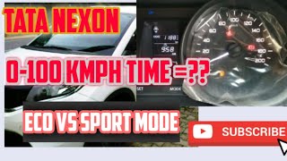 Tata Nexon drive mode performance// drive mode explained// 0-100 kmph time in defferent ड्राइव mode.