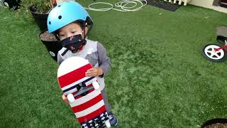 Unlock the incredible talent of a 3-year-old on a Whitefang skateboard