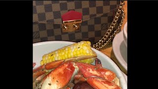 AMAZING FOOD AND LV! | King Crab Legs, Shrimp | LV Caissa | #Shorts | Lux Collection85 Vlogs #6