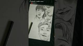 Sketching BTS members❣️hope u will like it #ytshorts #shorts #bts #drawing #art #like #subscribe