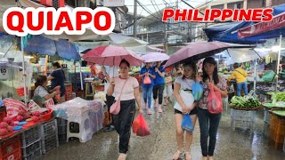 THE MARKET HUNT IN QUIAPO | REAL STREET LIFE WALKING TOUR MANILA,PHILIPPINES 🇵🇭