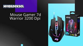 Mouse Gamer 7D Warrior 3200 Dpi com RGB Gaming Usb