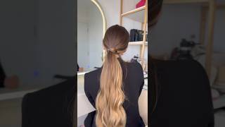 Penteado fácil e muito lindo com rabo de cavalo baixo. #penteado #hairstyle #hairtutorial #cabelo