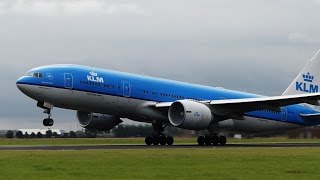 POWERFUL - KLM Boeing 777-200 takeoff at Amsterdam Schiphol