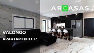 Apartamento T3 em Valongo com garagem fechada e terraço