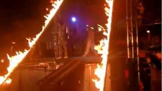 BURNT OUT PUNKS CLOSE-UP - AMAZING FIRE CIRCUS - THAMES MAYORS FESTIVAL LONDON 2012