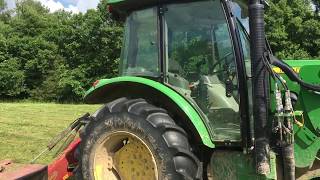 How to cut hay for baling - John Deere 5100 with vicon hay cutter