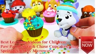 Best Learning Videos for Children: Paw Patrol Skye & Chase Cupcakes Icing, Sprinkles & Toy Microwave