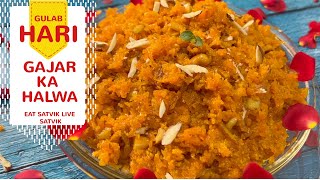 Gajar Ka Halwa | Carrot Halwa RECIPE | GULAB HARI Satvik Rasoi Dessert