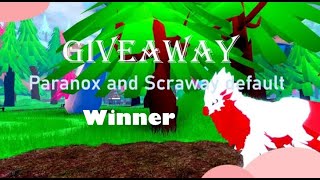 WINNER GIVEAWAY ~ paranox and scrawei