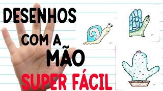 Aula de Arte - Desenhos com a mão - Atividade Super Fácil!