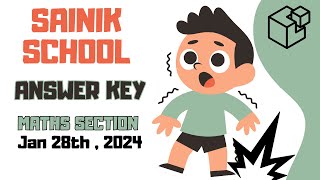 Sainik School Answer Key January 28th , 2024  by Mr.Math  #sainikschool #answerkey #rms