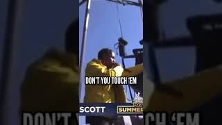 Travis Scott yells at security in Autotune 😂