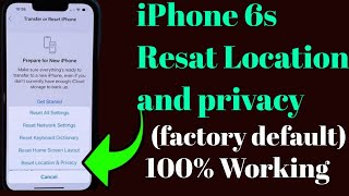 IPhone 6s Rest Location and Privacy (factory Default) #SETTINGS_BD #iphone #Rest #location