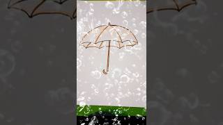 umbrella draw करने का सबसे आसान तरीका#drawing #umbrella #youtubeshorts #shortvideo #shorts