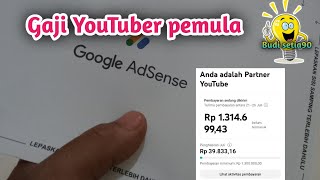 Gaji youtuber pemula || Gaji YouTube 1000 subscriber