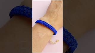 pulseras de hilo tejida en macramé nudo plano #macrame