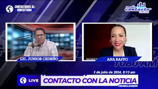 Entrevista a la asambleísta Ana María Raffo en Radio Contacto.