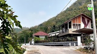 Suasana kampung menuju villa cantik di lereng gunung haruman pemandangan alam indah bikin betah !