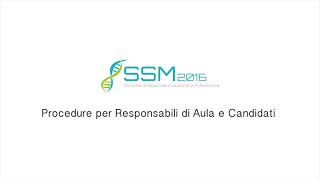 SSM 2016 Tutorial Candidati