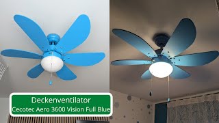 Alternative zum klassischen Ventilator? Deckenventilator Cecotec Aero 3600 Vision Full Blue im Test!