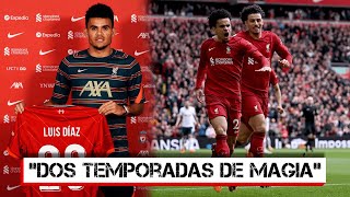 Liverpool conmemora el fichaje de Luis Díaz.