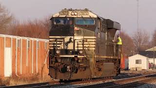 NS 7672 Switching the Lumber Yard in Tipton, IN