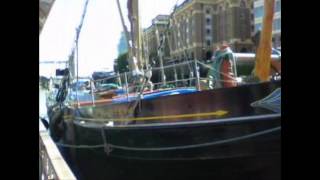 Sail Barge by Tower Bridge uk