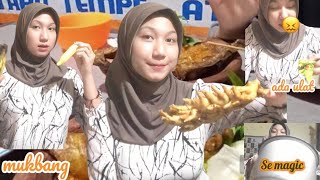 Mukbang pecel ayam ama nasi se magic 😱#mukbang #asmr