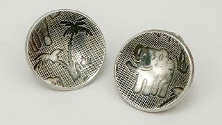 Bottlebee: Making Silver Elephant And Palm Tree Earrings