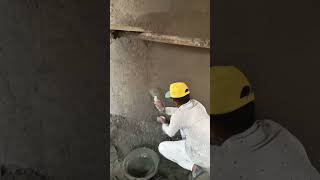 Cement plaster method #shorts #love #plaster #construction #youtubeshorts #foryou #trending