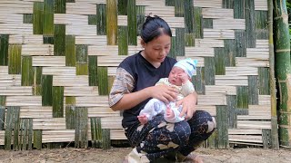 16-year-old single mother.Completing the bamboo house | Building a new life - Episode 4