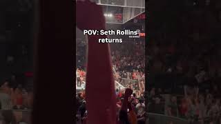 POV of Seth Rollins return!!! #wwe #sethrollins #bronsonreed #jeyuso #wwewrestler #shorts