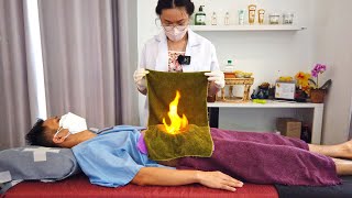 ASMR | Crackling FIRE MASSAGE For Stomach Digestion & Flatulence