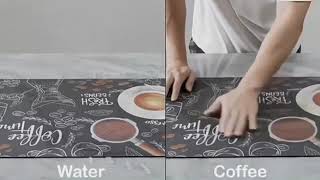 Dish Drying Pad, Espresso Machine Countertop Absorbent Pad, Washstand Drain Mat.