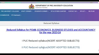 Reduced syllabus PUC 1st and 2nd year and CBSE 11 and 12 | Chemistry | PUC | CBSE | Kannada explain