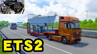 Mercedes Benz  DLC Italia cargo ship  Euro Truck Simulator 2  Steering Wheel