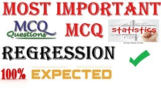 UGC NET COMMERCE - MOST IMPORTANT MCQ ON REGRESSION