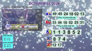 [LIVE] PCSO 9:00 PM DRAW - OCTOBER 24, 2024 LOTTO RESULTS