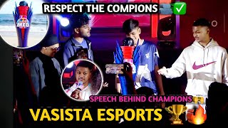 🇮🇳RED BULL M.E.O 2024 CHAMPIONS TEAM VASISTA ESPORTS🏆 TROPHY LIFTING 🔥 RESPECT THE COMPIONS🫂✅