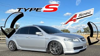 Acura TL Aspec front lip and Type S rear bumper