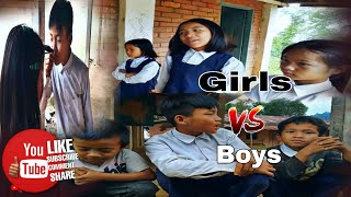 Girls v/s Boys at school🎒the talented kuki childs