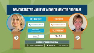 Demonstrated Value of a Donor Mentor Program