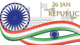 Happy Republic day | 26 January poster design #republicday #26january #illustrator #illustration