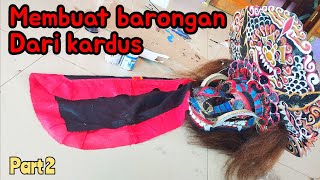 membuat barongan telon dari kardus mini // untuk kelas bocil